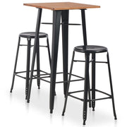 Set da Bar 3 pz in Acciaio Nero