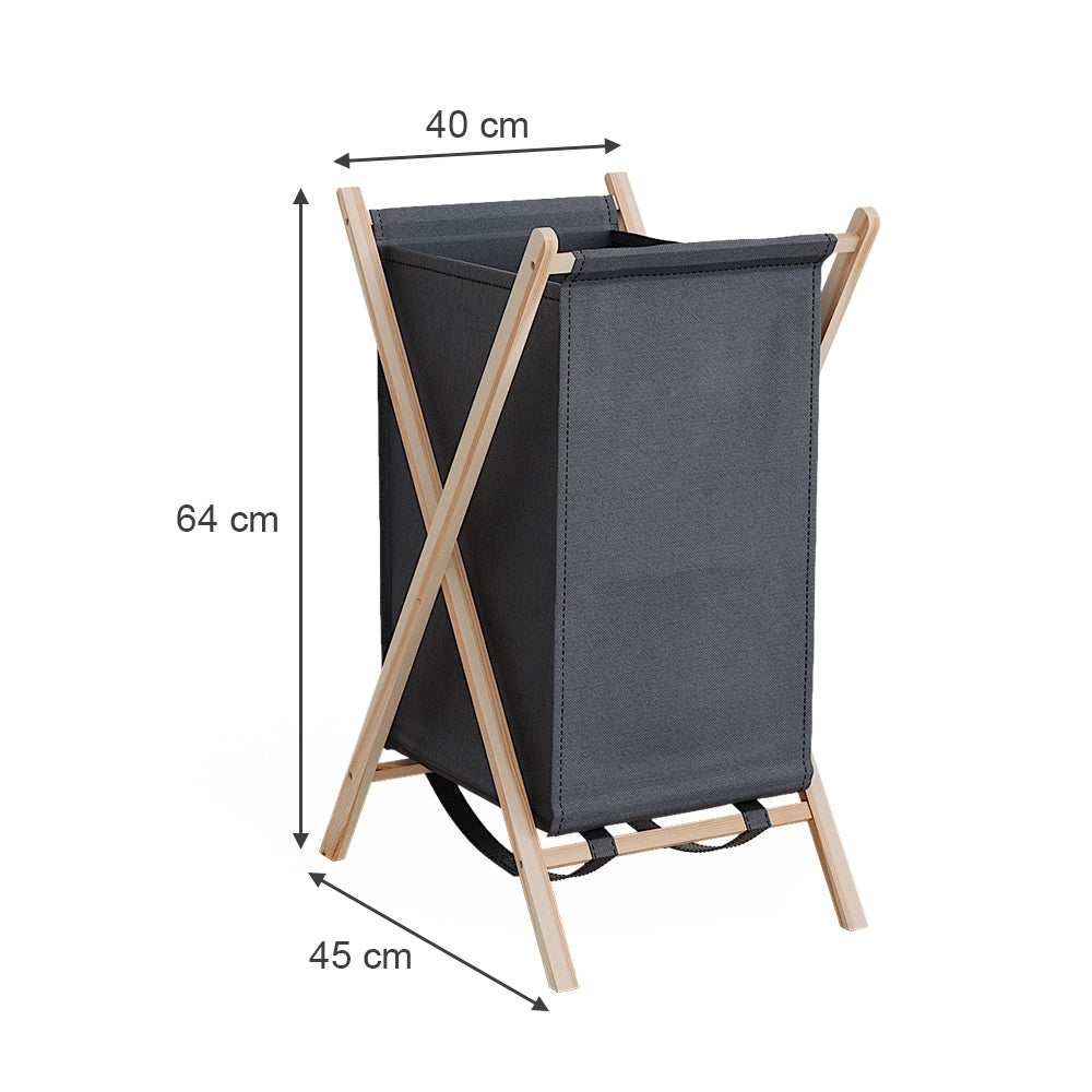 Vicco Cesto per la biancheria Grigio 40 x 64 cm