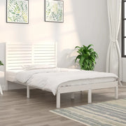 Giroletto-Struttura Letto Bianco in Legno Massello 140x190 cm 574004