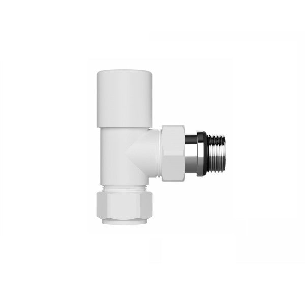 VALVOLA PER RADIATORI BIANCA ATTACCO SQUADRO - 1/2  VALVOLA  - MAM