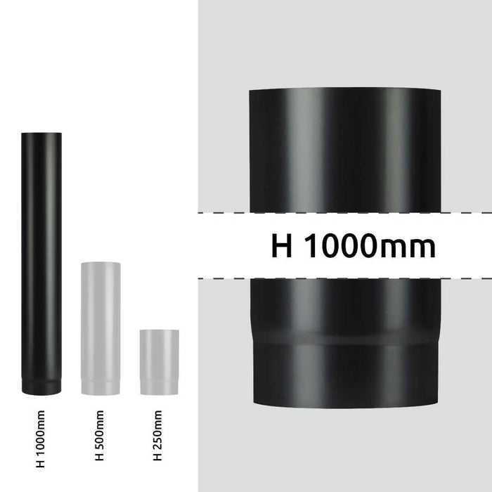 TUBO PER STUFA A LEGNA 'PLUS LIGHT' Ø 130x1000 mm - SAVE