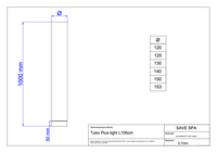 TUBO PER STUFA A LEGNA 'PLUS LIGHT' Ø 130x1000 mm - SAVE