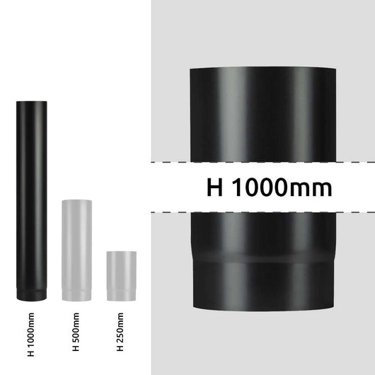 TUBO PER STUFA A LEGNA 'PLUS LIGHT' Ø 120x1000 mm - SAVE