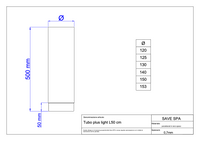 TUBO PER STUFA A LEGNA 'PLUS LIGHT' Ø 130x500 mm - SAVE