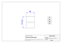 RACCORDO PER TUBO PELLET 'LIGHT' Ø 80 mm - Innesto M/M - SAVE