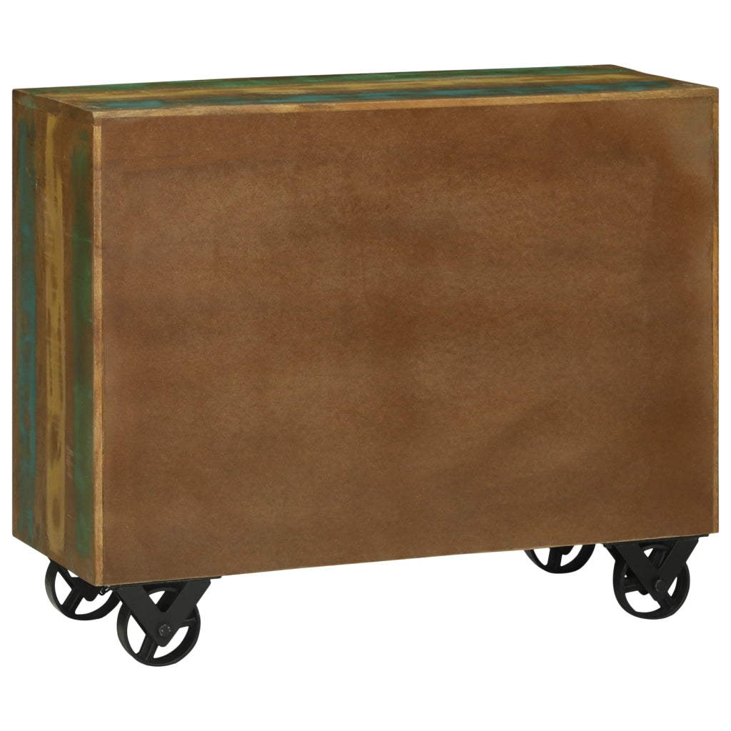 Mobile Portalettere con 3 Cassetti 80x30x65 cm Legno Massello Recuperato