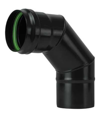 GOMITO A 90  ° PER STUFE A PELLET 'LIGHT'  EE ? 100 mm - SAVE