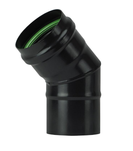 GOMITO A 45  ° PER STUFE A PELLET 'LIGHT'  EE ? 100 mm - SAVE