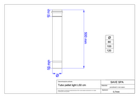 TUBO PER STUFE A PELLET 'LIGHT' Ø 100x500 mm - SAVE
