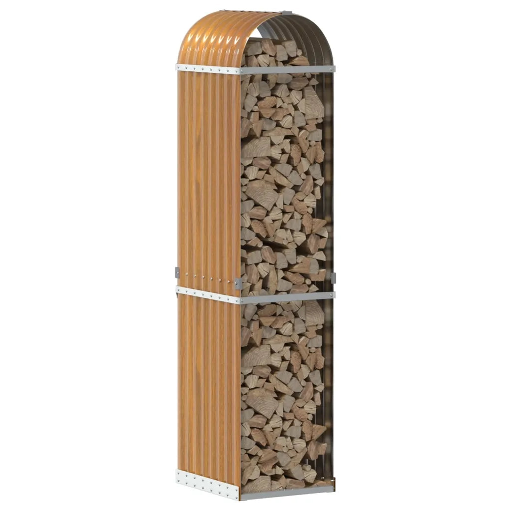 Portaceppi Effetto Legno 40x45x170 cm in Acciaio Zincato 364578