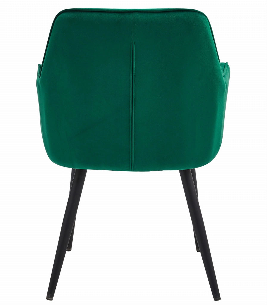 Sedia VALORA LUKK - Velluto verde scuro per soggiorno, cucina, sala da pranzo