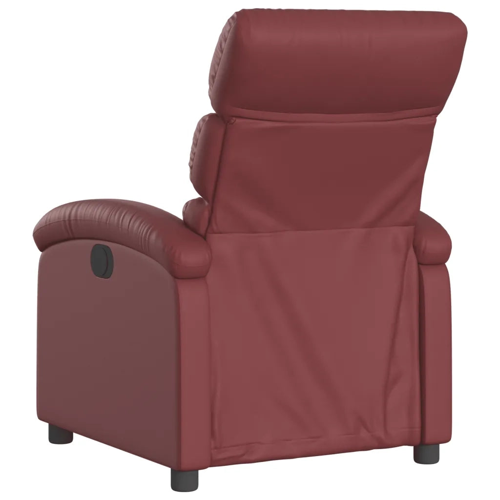 Divano Sedia-Poltrona Reclinabile Rosso Vino in Similpelle 817101