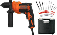 Black+Decker TRAPANO A PERCUSSIONE BEH550A40K-QS 550 W + 40 accessori, in valigetta