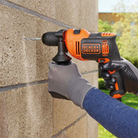 Black+Decker TRAPANO A PERCUSSIONE BEH710SA32-QS 710 W + 32 accessori, in softbag