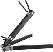 Saxofono supporto - Supporto regolabile con gambe - Portatile - Copertura morbida in gomma - Display per studio - Ripiegabile - Supporto per sax - Adatto per studio e archiviazione - Nero