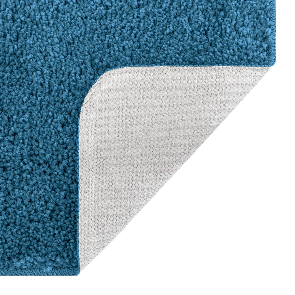 Tappetino da bagno a forma di U Blu 50x50 cm Polipropilene Antiscivolo