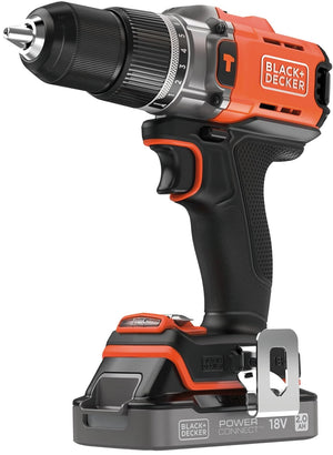 Black+Decker TRAPANO AVVITATORE A PERCUSSIONE BCD383D1XK-QW 18V 1 batteria 2,0 Ah