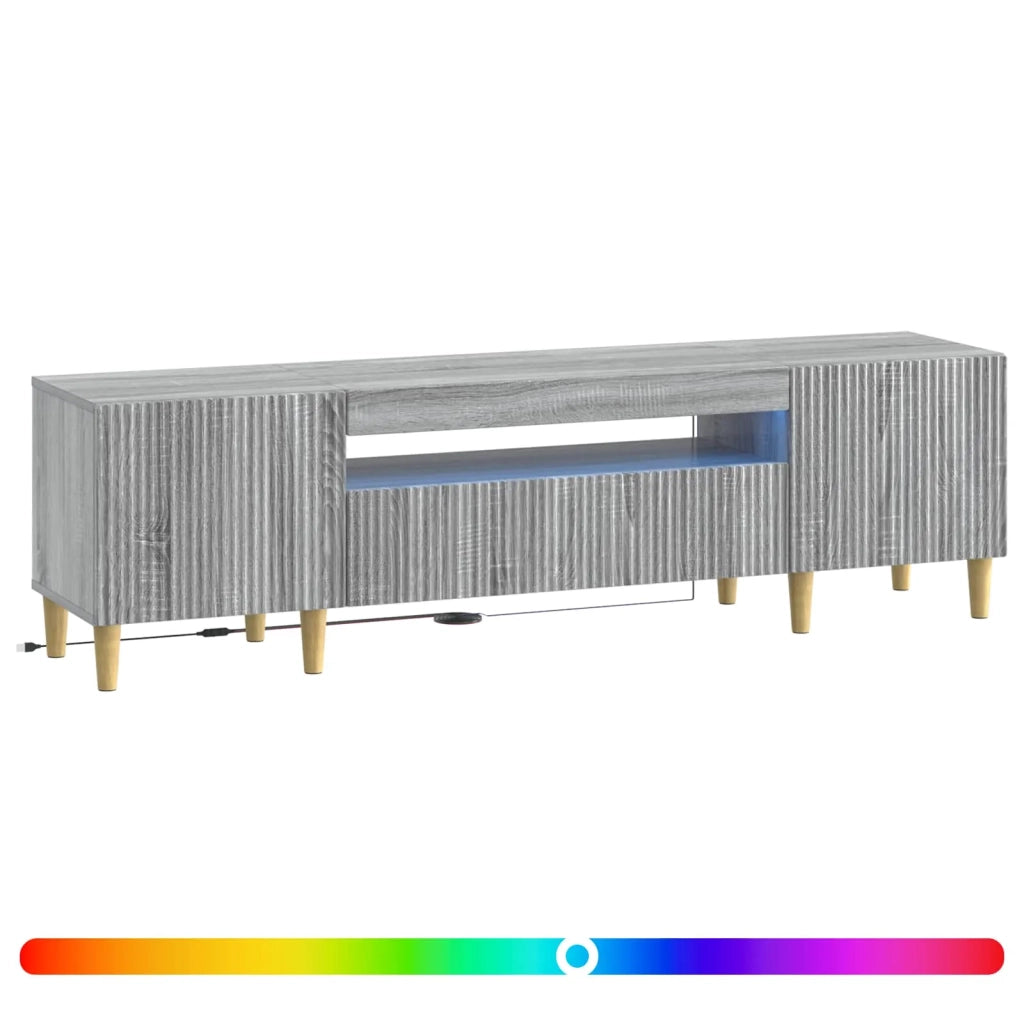 Mobile TV LED Sonoma grigio Legno ingegnerizzato 896691