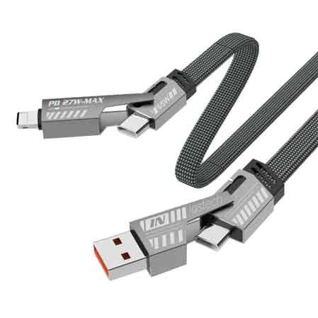 CAVO DI RICARICA MULTICONNETTORE 4IN1 'FAST CHARGE' 120 cm - LOSTECH
