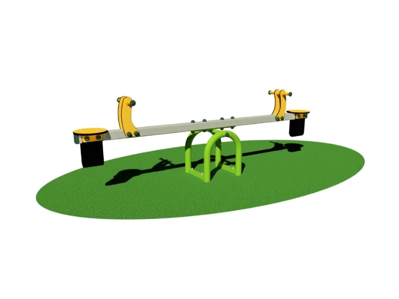 Bilico Junior 2/4 posti Giochipark in alluminio EN AW 6060 con sedute in HPL - 2 posti