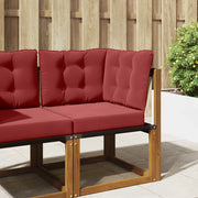 Cuscino per divano da esterno 3 pcs Rosso vino Poliestere