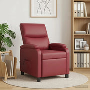 Divano Sedia-Poltrona Massaggiante Rosso Vino Similpelle 467437