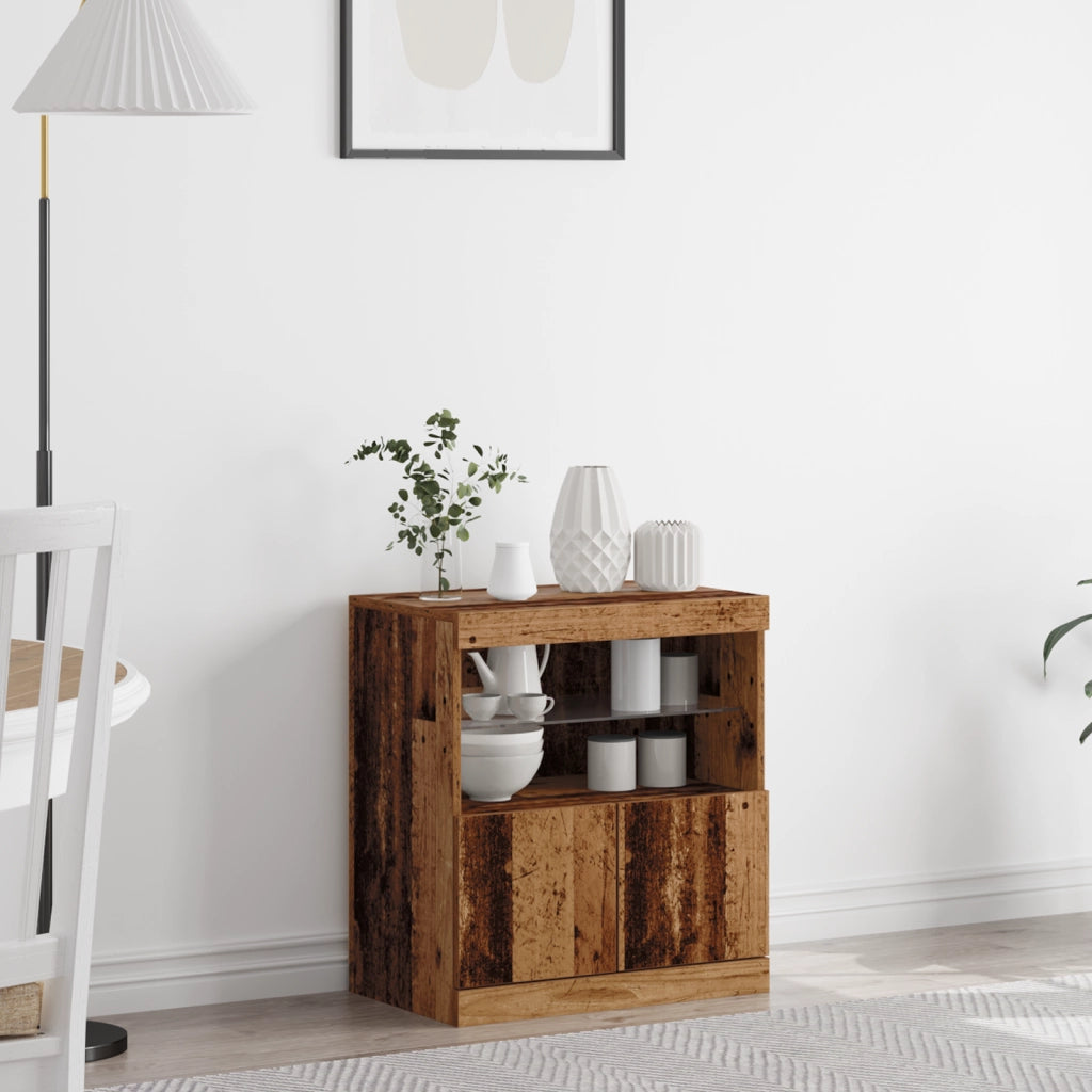 Mobile con luci a LED Legno Vecchio 60x37x67 cm
