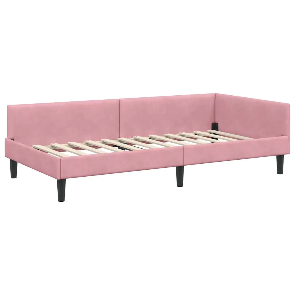 Cornice del letto ad angolo con testiera Rosa 80 cm x 200 cm
