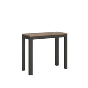 Consolle allungabile 90x40/196 cm Everyday Small Evolution telaio Antracite - Quercia Natura
