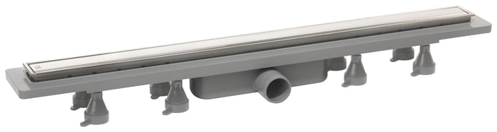 Canalina doccia sifonata in ABS con griglia piastrellabile in acciaio inox regolabile modello Nanoflow TEA