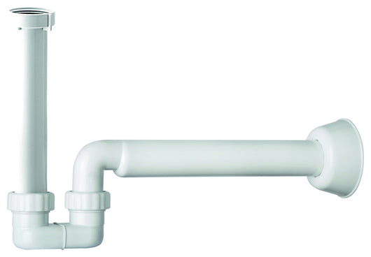 Sifone ribassato in polipropilene bianco per lavabo o bidet sospesi modello Mosquito TEA