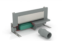 Set per doccia con scarico a parete piastrellabile in ABS con coperchio inox regolabile modello Intramura TEA