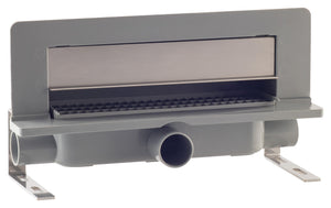 Set per doccia con scarico a parete piastrellabile in ABS con coperchio inox regolabile modello Intramura TEA