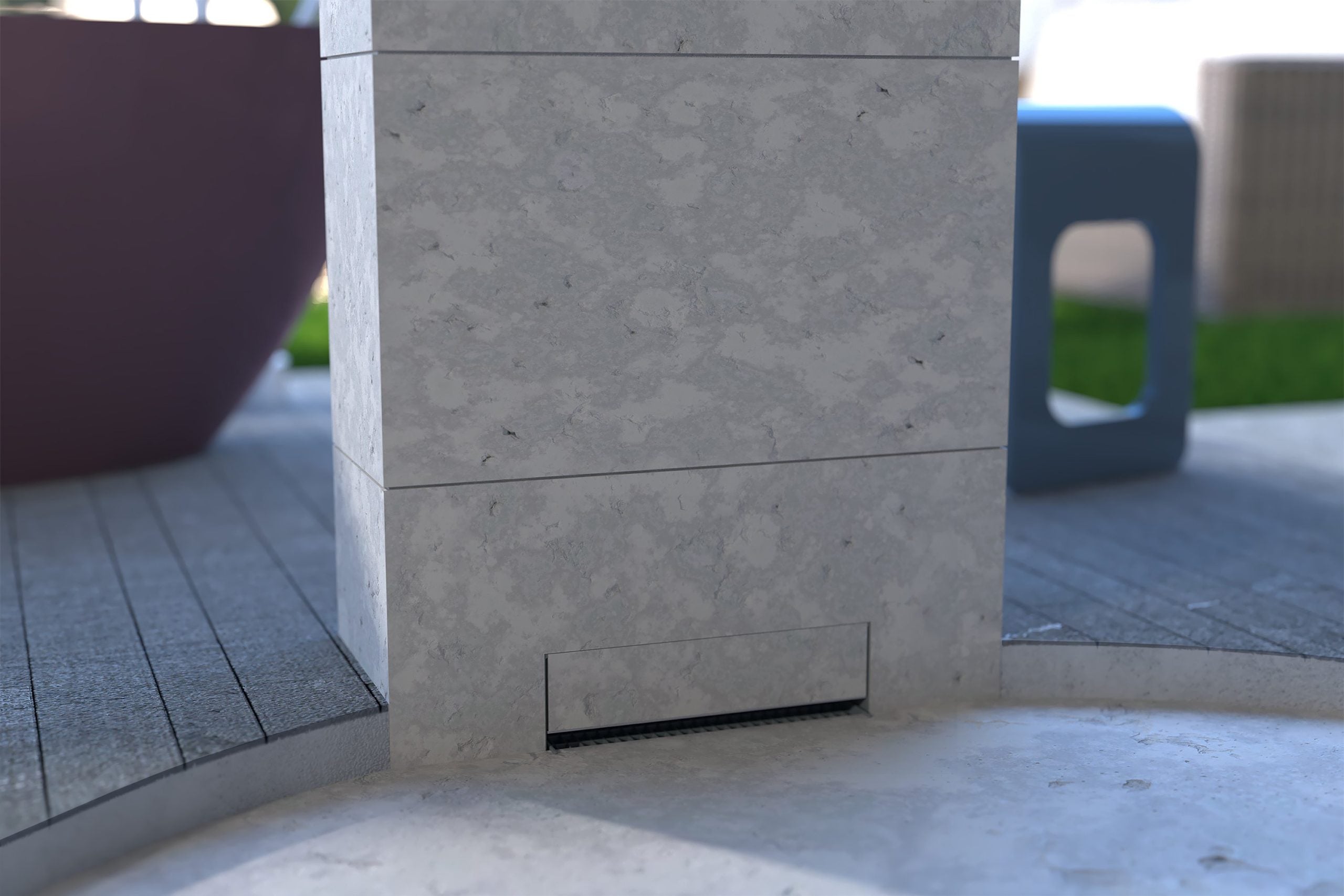 Set per doccia con scarico a parete piastrellabile in ABS con coperchio inox regolabile modello Intramura TEA