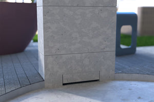 Set per doccia con scarico a parete piastrellabile in ABS con coperchio inox regolabile modello Intramura TEA