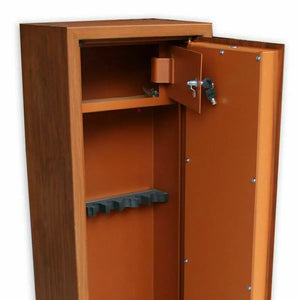 ARMADIO PORTAFUCILI C/TESORETTO EFFETTO LEGNO 5 posti - IDEAL STAR