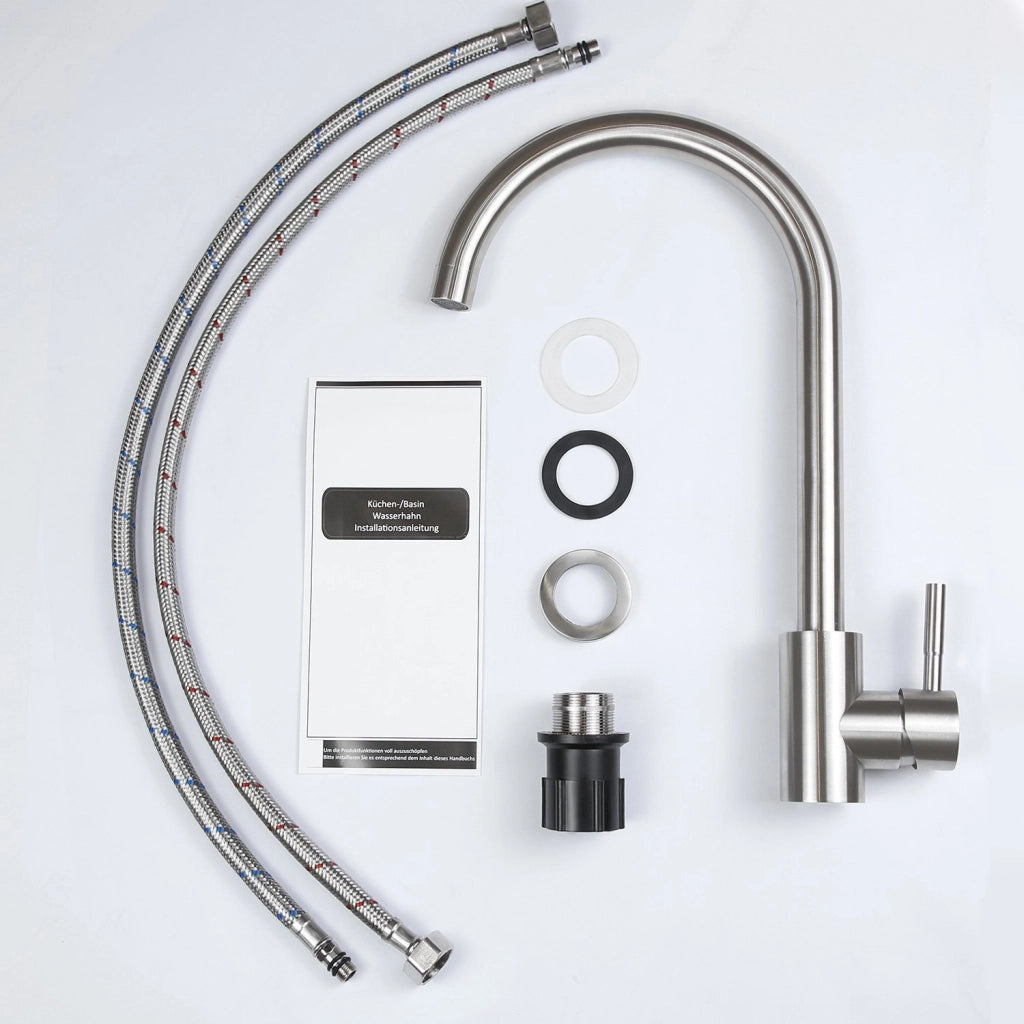 ZMH Miscelatore in acciaio inox con miscelatore girevole a 360°3 stili disponibili