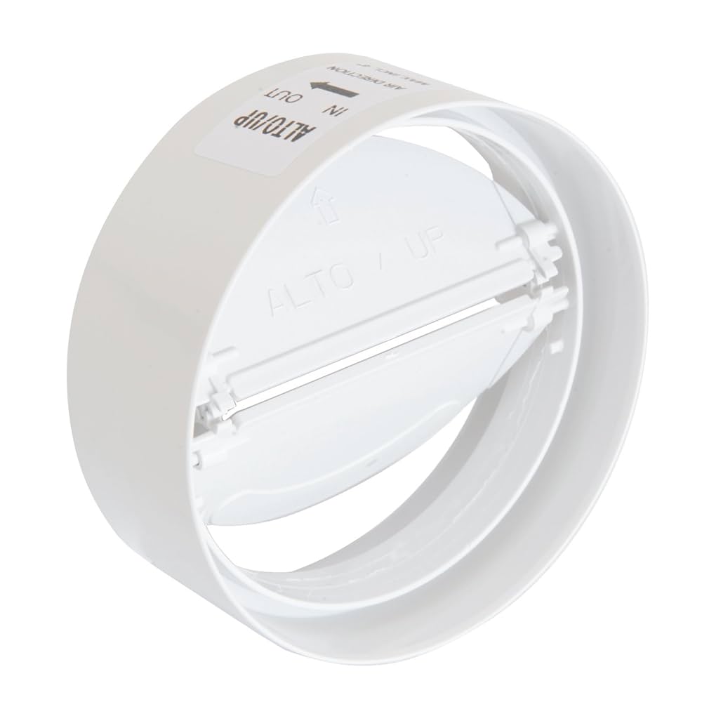 GIUNTO CON VALVOLA ANTIRITORNO PER AERAZIONE CANALIZZATA  ø mm. 100, col. Bianco