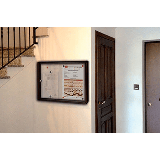 BACHECA PORTA AVVISI IDEAL STAR IN ALLUMINIO cm 55x37x5 (per 2 fogli A4 o 1 foglio A3) - IDEAL STAR