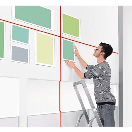 LIVELLO LASER IDEAL STAR 2 LINEE Col. rosso, portata fino a 15mt - IDEAL STAR