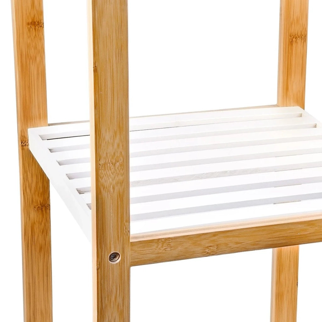 Mensola in bambù a 4 livelli per il bagno 110 cm 3213052
