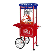 Set macchina per popcorn con carrello - Design americano - Rosso 14_0004910