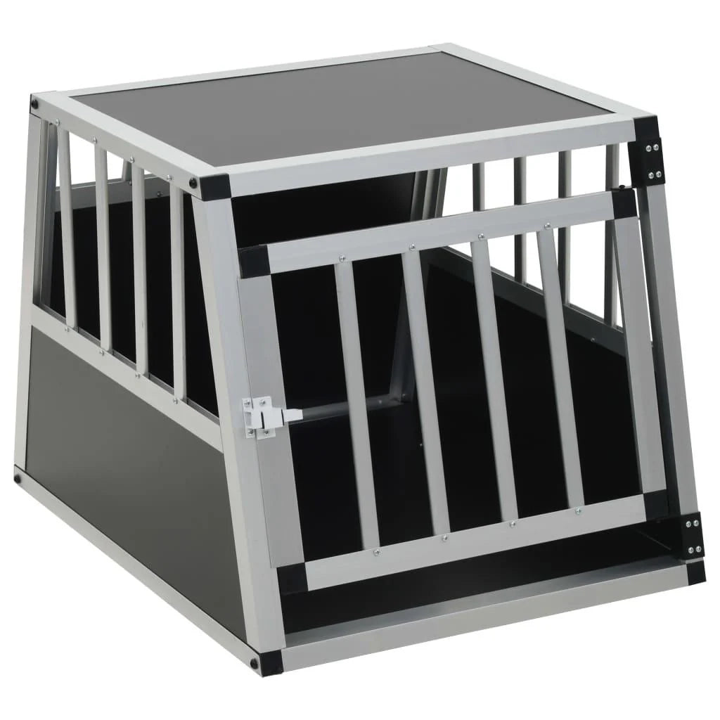 Trasportino per cani con una porta 54 x 69 x 50 cm nero 02_0000061