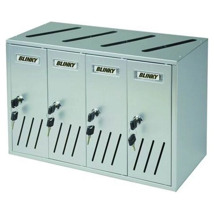 VIGOR-BLINKY 2735818 C4 4-Box Casellari Postali Condominiali in Alluminio 4 Vani Indipendenti colore Argento