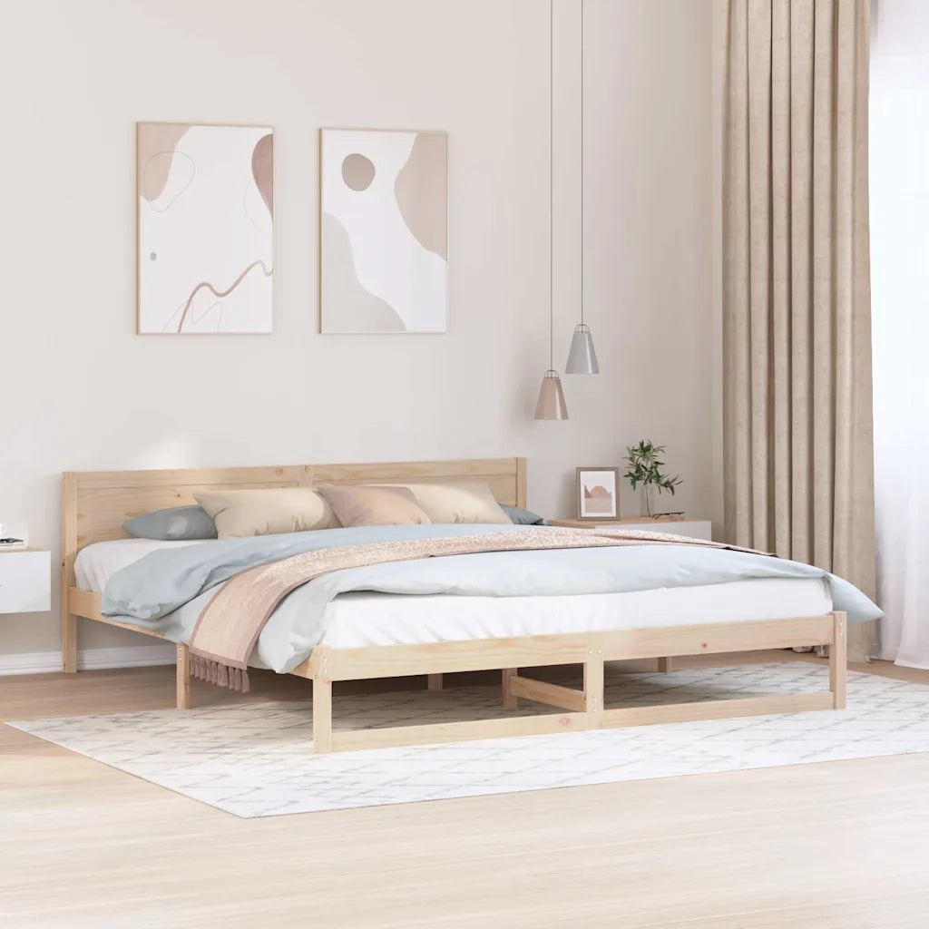 Letto matrimoniale | Letto per adulti | Struttura del letto Naturale 180 x 200 cm Pino massello