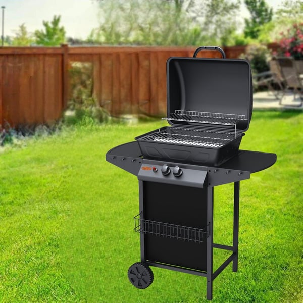 BARBECUE A GAS DUE FUOCHI IDEAL STAR cm 91,3x46x102h - IDEAL STAR