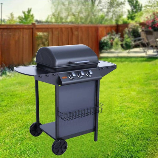 BARBECUE A GAS TRE FUOCHI IDEAL STAR cm 104x55,4x97,7h - IDEAL STAR