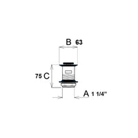 PILETTA CLICK-CLACK SENZA TROPPO PIENO- 1 1/4- DH- pezzi 1