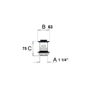 PILETTA CLICK-CLACK SENZA TROPPO PIENO- 1 1/4- DH- pezzi 1