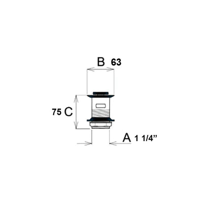 PILETTA CLICK-CLACK SENZA TROPPO PIENO- 1 1/4- DH- pezzi 1
